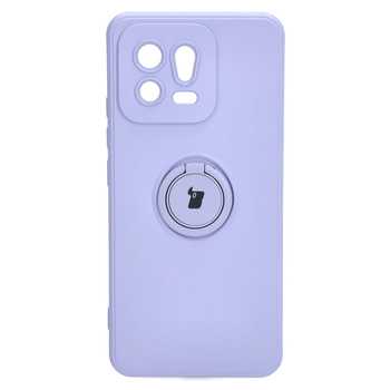 Etui Bizon Case Silicone Ring Sq do Xiaomi 13, jasnofioletowe