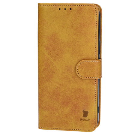 Etui z klapką Bizon Case Pocket do iPhone 15 Plus, brązowe