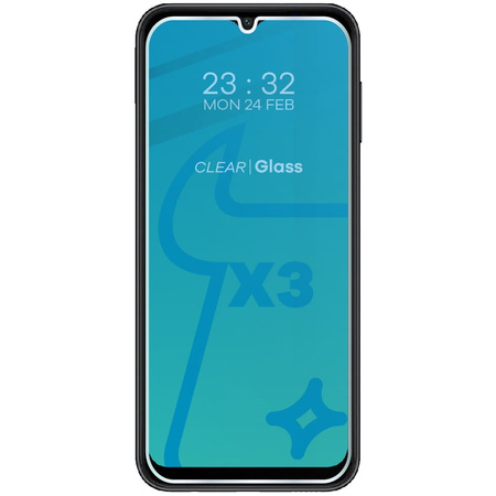 3x Szkło hartowane + szybka na aparat Bizon Glass Clear 2 Pack do Galaxy A14 4G/5G, M14