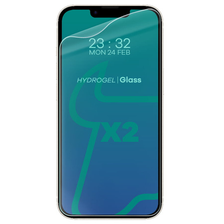 Folia hydrożelowa na ekran Bizon Glass Hydrogel, iPhone 14 / 13 / 13 Pro, 2 sztuki