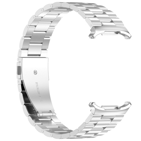 Pasek ze stali nierdzewnej Bizon Strap Watch Aura do Galaxy Watch Ultra 2 / 1, srebrny