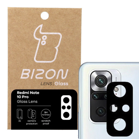 Szkło na aparat Bizon Glass Silk Lens dla Xiaomi Redmi Note 10 Pro, 2 sztuki