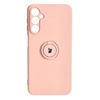 Etui Bizon Case Silicone Ring Sq do Galaxy A24, jasnoróżowe