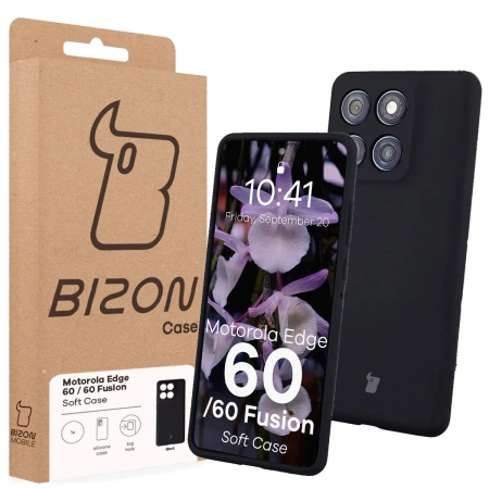 Silikonowe etui Bizon Soft Case do Motorola Edge 60 Fusion / 60, czarne