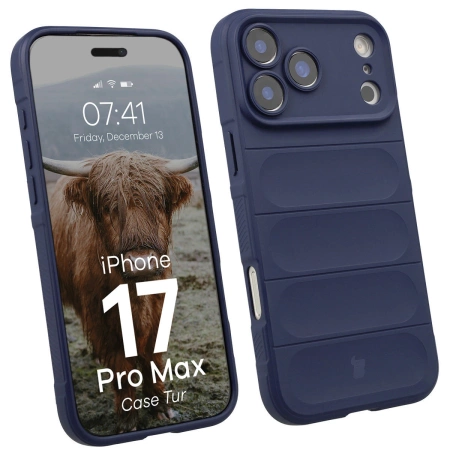 Pancerne etui Bizon Case Tur do iPhone 17 Pro Max, granatowe