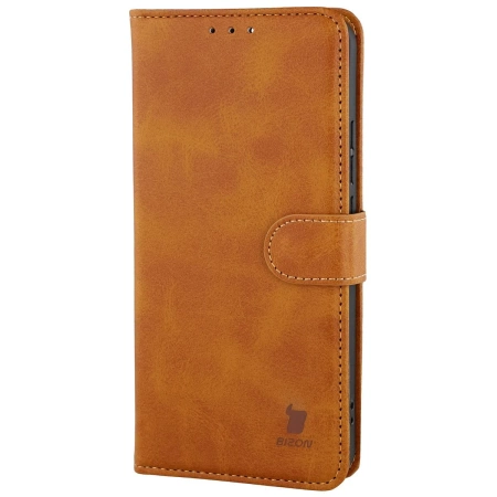 Etui z klapką Bizon Case Pocket do Xiaomi 15T, brązowe