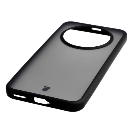 Etui Bizon Case Angelo do Honor Magic8 Lite, przydymione z czarną ramką