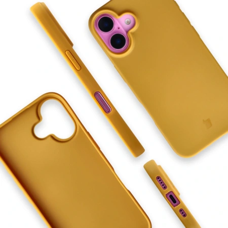 Etui z recyklingu Bizon Case ReLeaf do iPhone 16, ciemnożółte