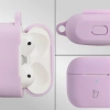 Silikonowe etui z karabińczykiem Bizon Case Headphone Silicone do AirPods 3, lawendowe