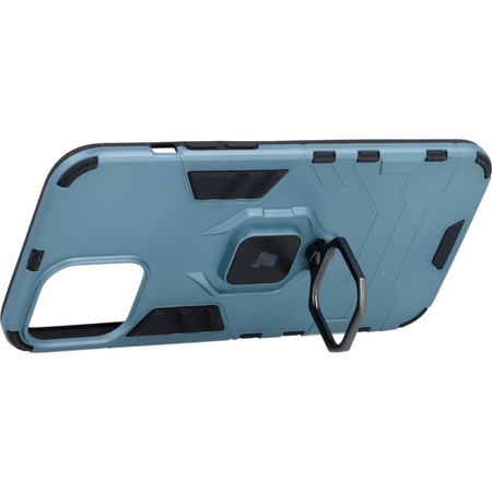 Etui Bizon Case Armor Ring do iPhone 12 Pro Max, niebieskie