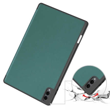 Etui z klapką Bizon Case Tab Lizard do Galaxy Tab S11 Ultra, ciemnozielone