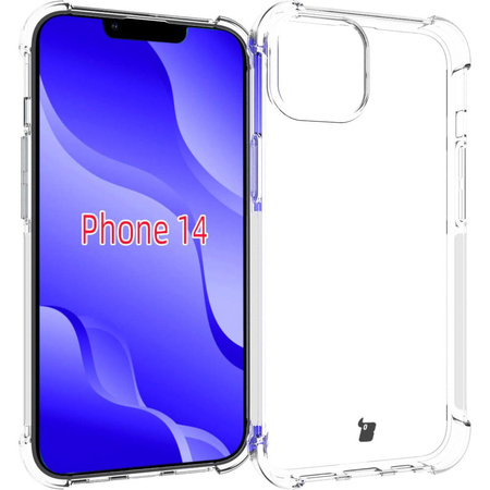 Etui + 2x szkło + obiektyw Bizon Case Clear Pack do iPhone 14, przezroczyste