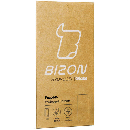 Folia hydrożelowa na ekran Bizon Glass Hydrogel dla Poco M5, 2 sztuki