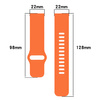 Pasek silikonowy do smartwatcha, Bizon Strap Watch Silicone Pro H, Quick Release 22 mm, pomarańczowy
