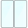 Szkło hartowane Bizon Glass Edge Duo do Galaxy S25 FE / S24 FE / A36 5G / A56 5G, czarna ramka, 2 sztuki