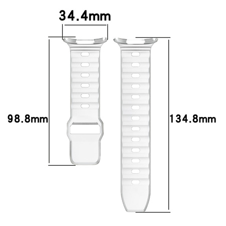 Silikonowy pasek Bizon Strap Watch Silicone G do Galaxy Watch Ultra 2 / 1, biały