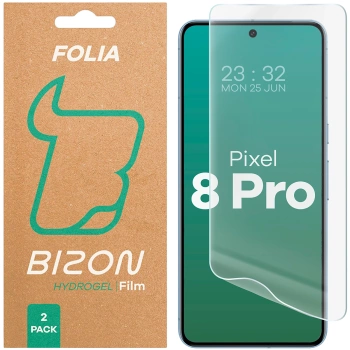 Folia hydrożelowa na ekran Bizon Glass Hydrogel Front Duo do Pixel 8 Pro, 2 sztuki