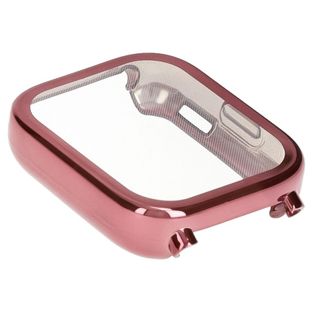 Etui z osłoną ekranu Bizon Case Watch Felipe do Xiaomi Redmi Watch 5 Active, różowe