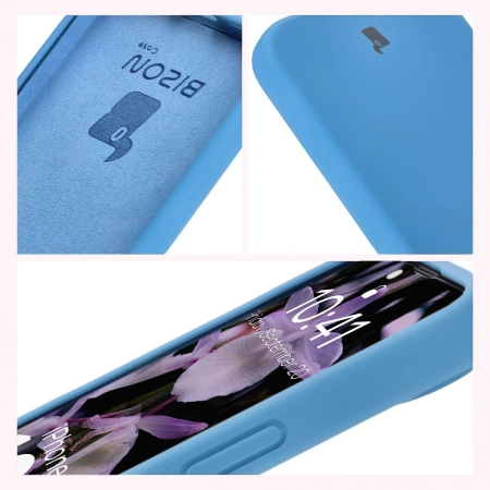 Silikonowe etui Bizon Soft Case do iPhone 16e, niebieskie