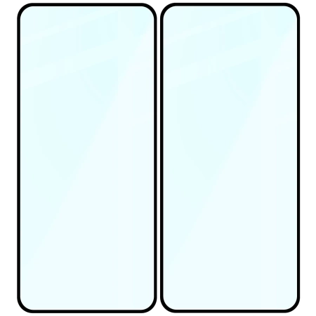 Szkło hartowane Bizon Glass Edge Duo do Nothing Phone (3a) / (3a) Pro / CMF Phone 2 Pro, czarna ramka, 2 sztuki