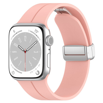 Silikonowy pasek Bizon Strap Watch Silicone L do Apple Watch 38/40/41/42 mm, różowy