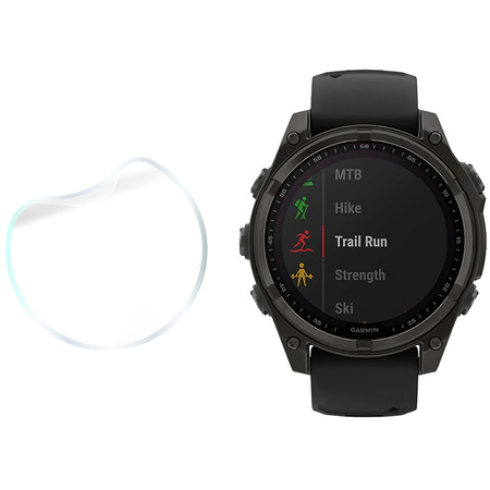 Folia hydrożelowa na ekran Bizon Glass Watch Hydrogel Duo do Garmin Fenix 8 Solar 47 mm, 2 sztuki