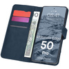 Etui z klapką Bizon Case Pocket do Motorola Edge 50 Pro, granatowe