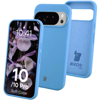 Silikonowe etui Bizon Soft Case do Google Pixel 10 / 10 Pro, niebieskie