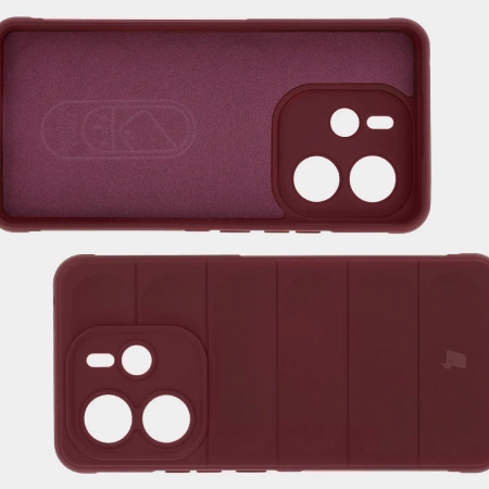 Pancerne etui Bizon Case Tur do Xiaomi Redmi Note 14 4G, burgundowe
