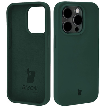 Etui silikonowe do Apple iPhone 15 Pro Bizon Soft Case, ciemnozielone