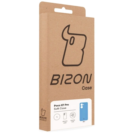 Silikonowe etui Bizon Soft Case do Xiaomi POCO X7 Pro, niebieskie