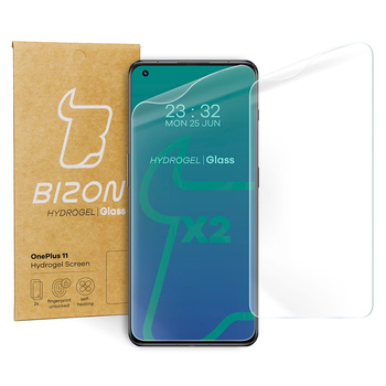 Folia hydrożelowa na ekran Bizon Glass Hydrogel Front Duo do OnePlus 11, 2 sztuki