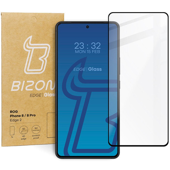 Szkło hartowane Bizon Glass Edge 2 do Asus ROG Phone 8 / 8 Pro, Asus Zenfone 11 Ultra, czarne