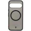 Etui z pierścieniem magnetycznym Bizon Case MatteO do Pixel 10 / 10 Pro, przydymione-czarne