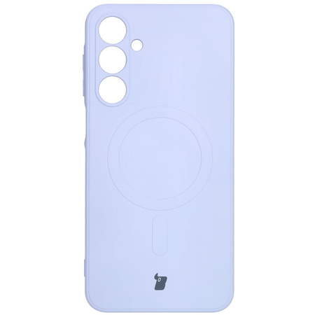 Silikonowe etui z pierścieniem magnetycznym Bizon Case Silicone Magnetic Sq do Galaxy A16 4G / 5G, jasnofioletowe