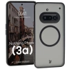 Etui z pierścieniem magnetycznym Bizon Case MatteO do Nothing Phone (3a), przydymione-czarne