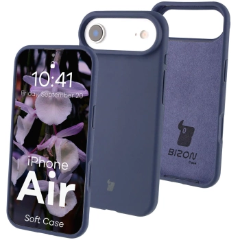 Silikonowe etui Bizon Soft Case do iPhone Air, ciemnoniebieskie