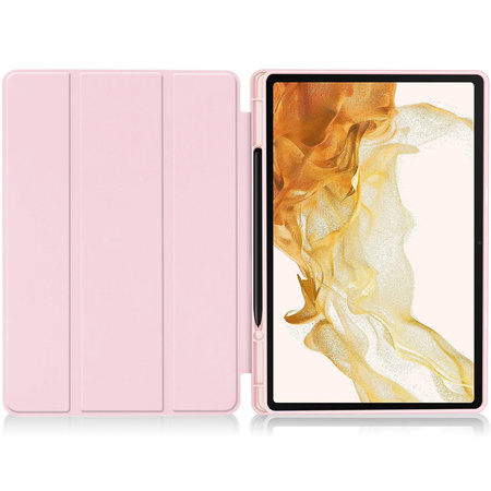 Etui Bizon Case Tab Lizard do Galaxy Tab S10 Plus / S9 Plus, różowe