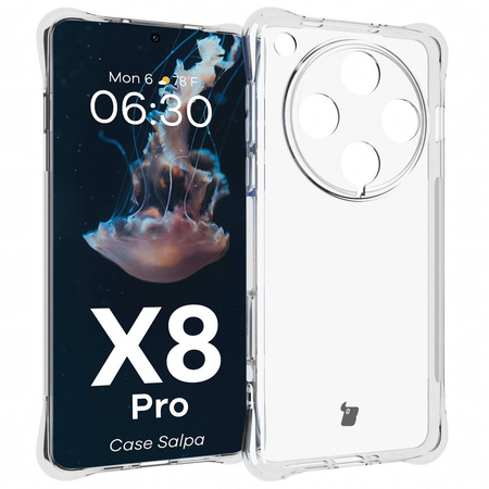 Elastyczne etui Bizon Case Salpa do Oppo Find X8 Pro, przezroczyste