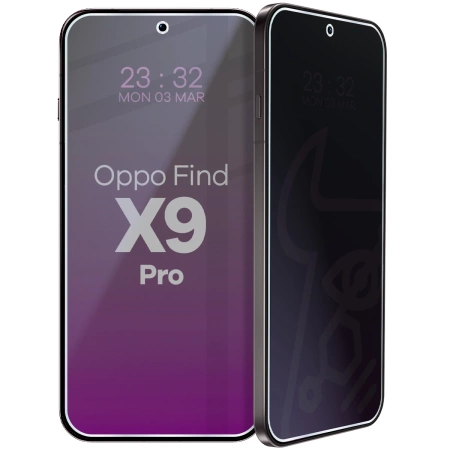Prywatyzujące szkło hybrydowe Bizon Glass Mule Shadow do Oppo Find X9 Pro, matowe