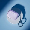 Elastyczne etui z karabińczykiem Bizon Case Headphone Clear do AirPods Pro 3, przeźroczysto-fioletowe