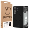 Silikonowe etui z pierścieniem magnetycznym Bizon Soft Case Magnetic do Galaxy S25 Ultra, czarne