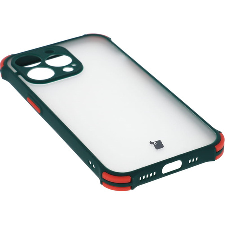 Etui Bizon Case AntiShock Hybrid do iPhone 13 Pro, ciemnozielone