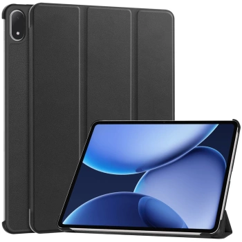 Etui z klapką Bizon Case Tab Croc do OnePlus Pad 3 / 2 Pro / OPPO Pad 4 Pro, czarne