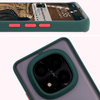 Etui z uchwytem na palec Bizon Case Hybrid Ring do Xiaomi Redmi Note 14 Pro Plus 5G, przydymione z ciemnozieloną ramką