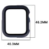 Etui ze szkłem do zegarka Bizon Case+Glass Watch do Apple Watch SE 3 / SE 2 / SE / 6 / 5 / 4 (44 mm), matowe granatowe