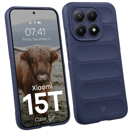 Pancerne etui Bizon Case Tur do Xiaomi 15T, granatowe