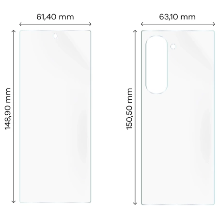 Folia hydrożelowa na tył i przód Bizon Glass Hydrogel Pack do Galaxy Z Fold6