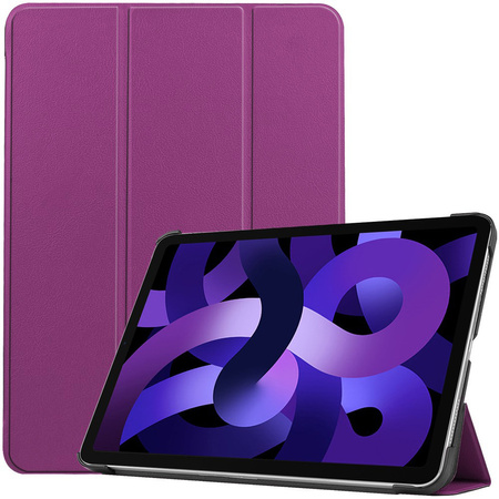 Etui Bizon Case Tab Croc do iPad Air 6 / Air 5 / Air 4, ciemnofioletowe