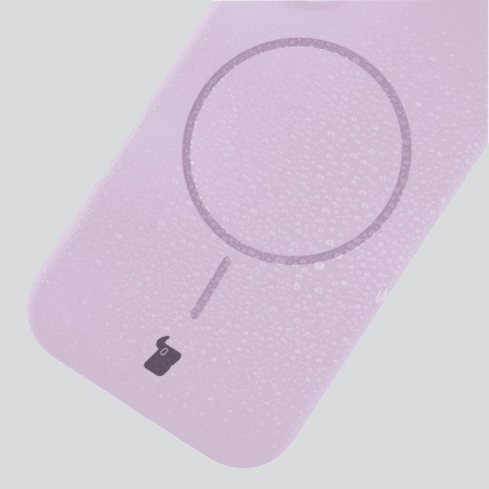 Silikonowe etui z pierścieniem magnetycznym Bizon Soft Case Magnetic do iPhone 14/13, jasnofioletowe